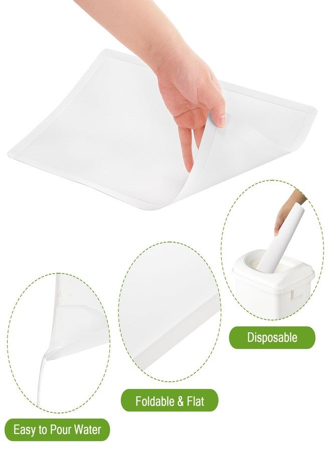 Fasmov 50 Count Disposable Cutting Boards, 17x12 Inch Flexible Plastic Cutting Mats with Built-in Crease, Collapsible Cutting Board Sheets Chopping Boards for Kitchen Home & Commercial Use, White - Image 3