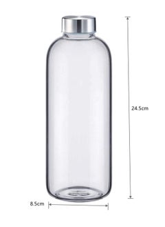 FUFU 6pack 1L glass drinking bottle glass bottle, leakproof, with screw cap  - Image 2