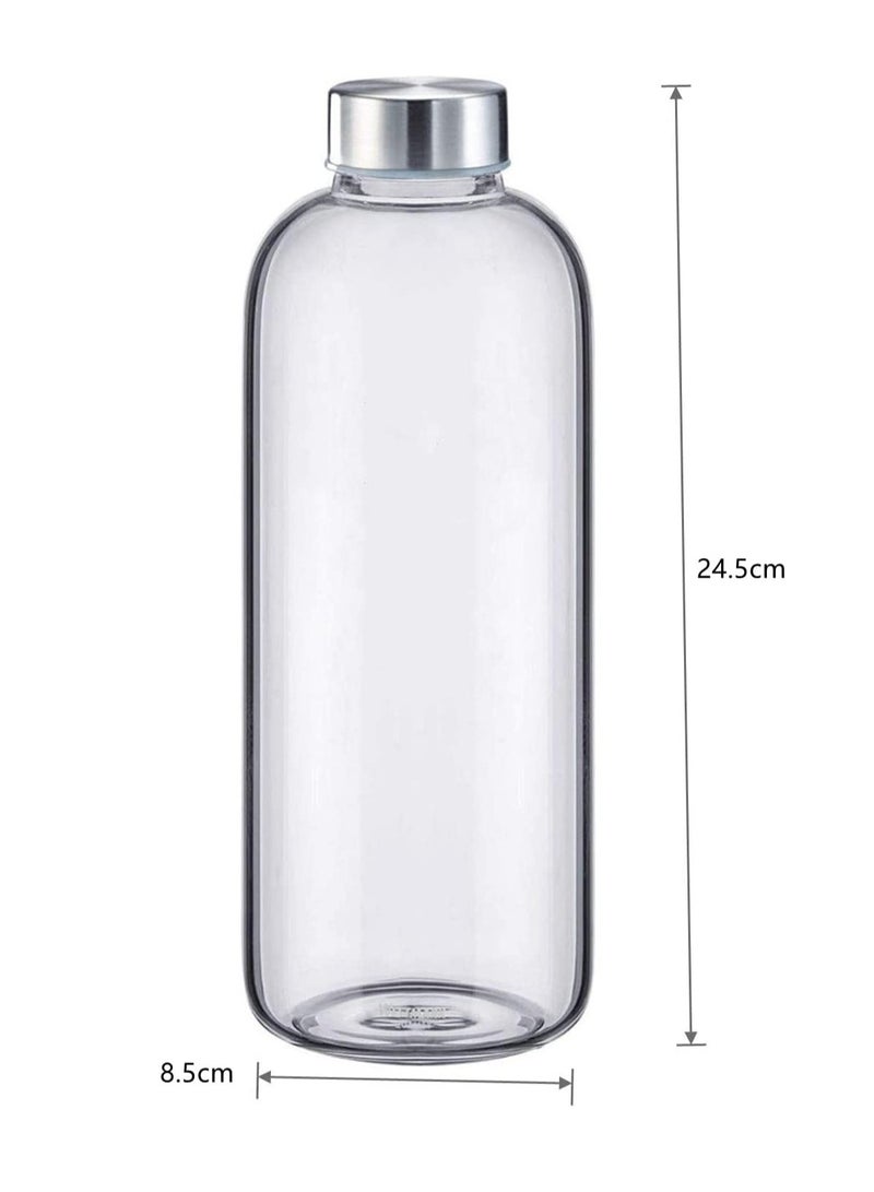 FUFU 6pack 1L glass drinking bottle glass bottle, leakproof, with screw cap - Image 2