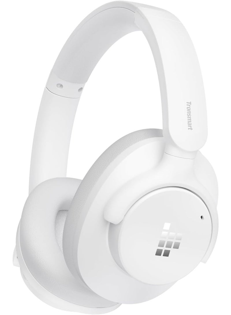 ترونسمارت سماعات رأس لاسلكية Tronsmart Sounfii Q20S بإلغاء الضوضاء النشط الهجين - صوت عالي الدقة Hi-Res، تشغيل حتى 60 ساعة، معادل صوت مخصص (EQ)، وسائد مريحة للارتداء، وميكروفون للمكالمات (أبيض) - Image 1
