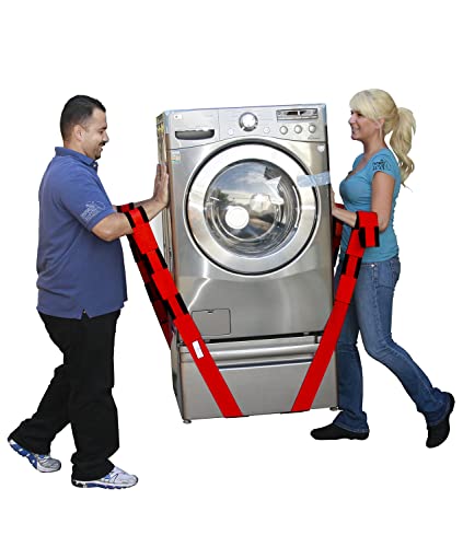 Forearm Forklift Furniture Moving Straps, 2-Person Lifting Strap for Furniture & Appliances, Furniture Lifting Tool Set with Moving Straps for Lifting, 800 lb Capacity, Forearm Forklift Firehouse Red - Image 1