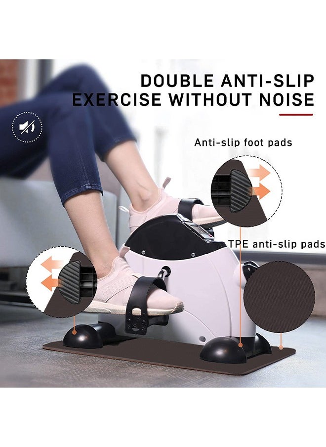 Occuwzz - Mini Exercise Bike Under Desk Bike Pedal Exerciser Portable Foot Cycle Arm & Leg Peddler Machine with LCD Screen Displays - Image 1