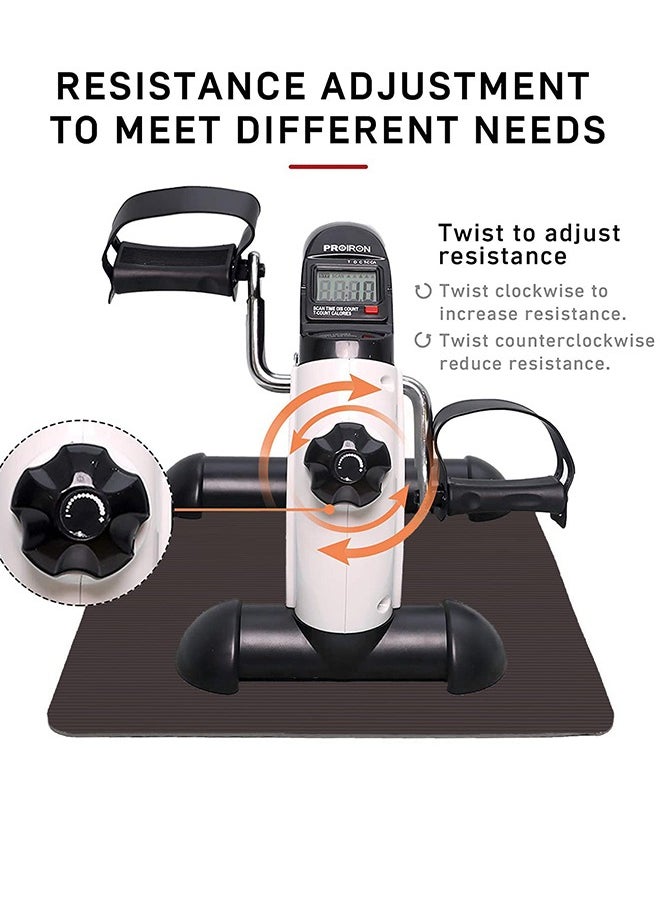 Occuwzz - Mini Exercise Bike Under Desk Bike Pedal Exerciser Portable Foot Cycle Arm & Leg Peddler Machine with LCD Screen Displays - Image 1