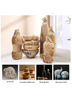 Excefore Honeycomb Packaging Paper Wrap Roll 15" x 131", Cushion Wrap Roll Eco Friendly Moving Packaging,Protective Kraft Shipping Wrapping Suppliers Boxes Filler Brown for Shipping/ Moving Fragile  - Image 2