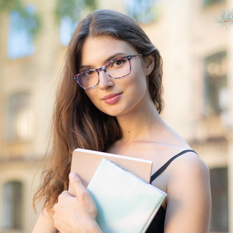 Sumkyle Progressive Multifocus Reading Glasses for Women Blue Light Block Computer Readers Stylish Spring Hinge Eyeglasses (3 Mix C5, 1.5, multiplier_x) - Image 2