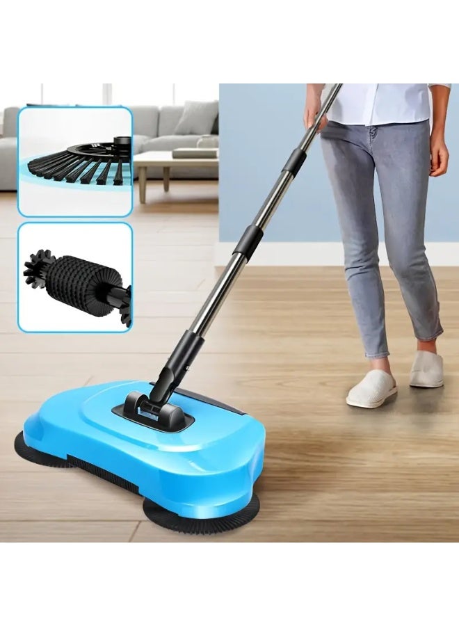 Bukela Push Brooms, 3-in-1 Multifunctional Hand Push Sweeper Set, Cleaning Power for Home, Dry and Wet Dual Use to Remove Trash, Hair, and Dust,Ideal for Hardwood and Ceramic Tile Floors - Image 1