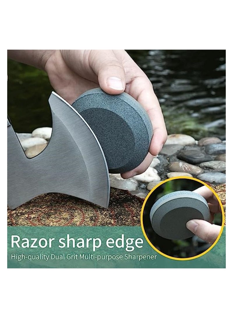 Axe and Hatchet Sharpening Tool, Stone Grinding Axe Sharpener Multi-Use Axe Sharpening Tool Compact Sharpening Tool Extra Coarse/Middle Fine - 120 Grits & 280 Grits on Each Side. (280 &120 Grit) - Image 2