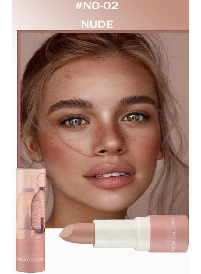 AKARY Matte Nude Lipstick Bold Intense Nudes Paper Tube Lipsticks Smooth Velvety Lip Gloss Long Lasting Lip Stick NonStick Cup Not Fade Nude Lip Stick Senior Matte Lip Makeup Gifts for Women and Girls - Image 3