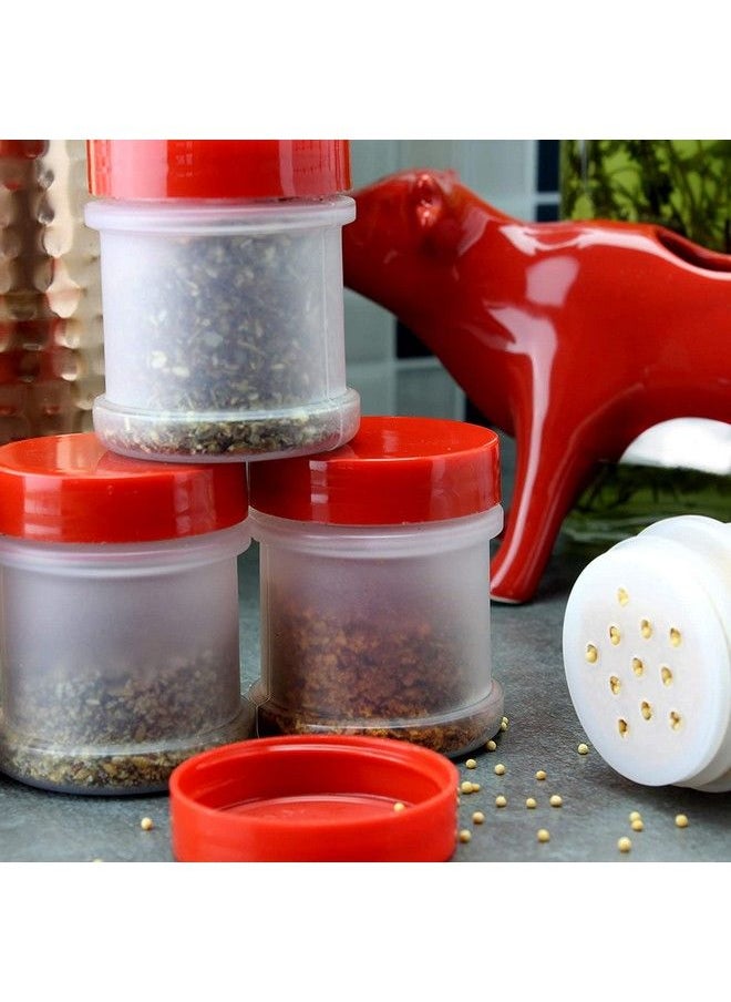 Cornucopia Brands - Mini Plastic Spice Jars W/Sifters (12Pack Red); 2 Tablespoon Capacity (1 Fluid Ounce) Spice Bottles Great For Travel Glitter Gifts Favors Etc. - Image 1