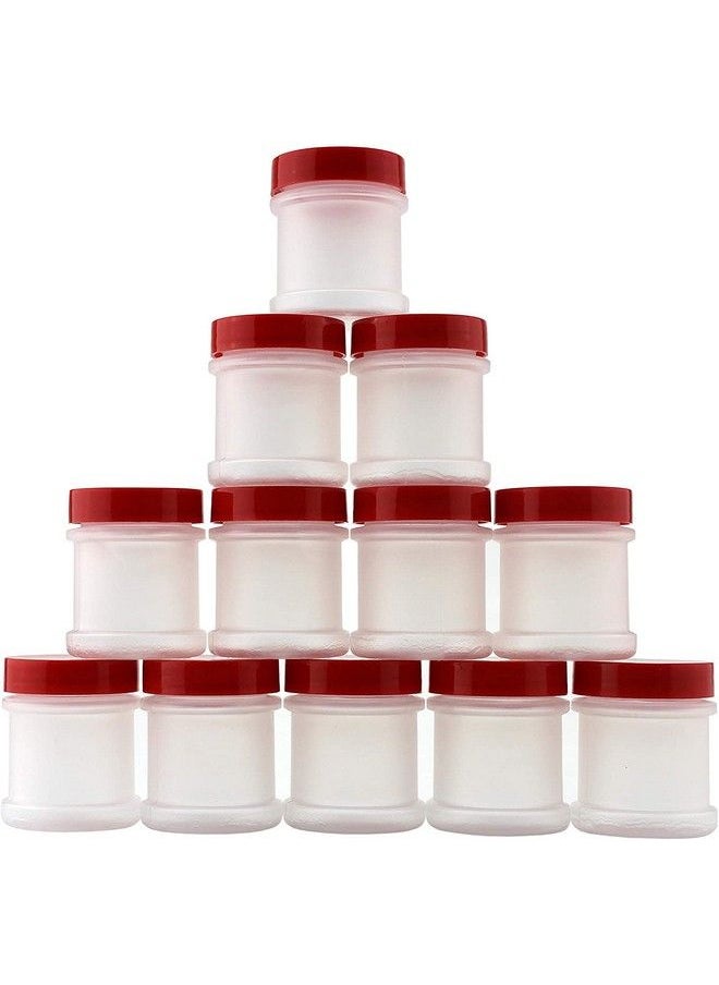 Cornucopia Brands - Mini Plastic Spice Jars W/Sifters (12Pack Red); 2 Tablespoon Capacity (1 Fluid Ounce) Spice Bottles Great For Travel Glitter Gifts Favors Etc. - Image 1