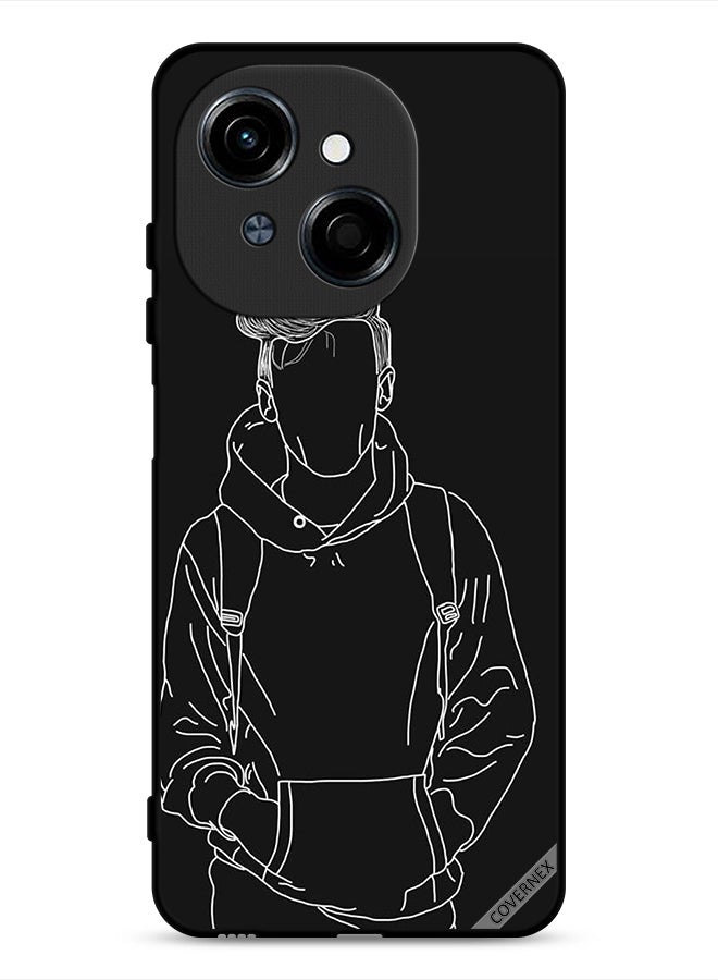 Covernex Tecno Spark Go 1S 4G Protective Case Cover Sketch Of Jacket Boy - Image 1