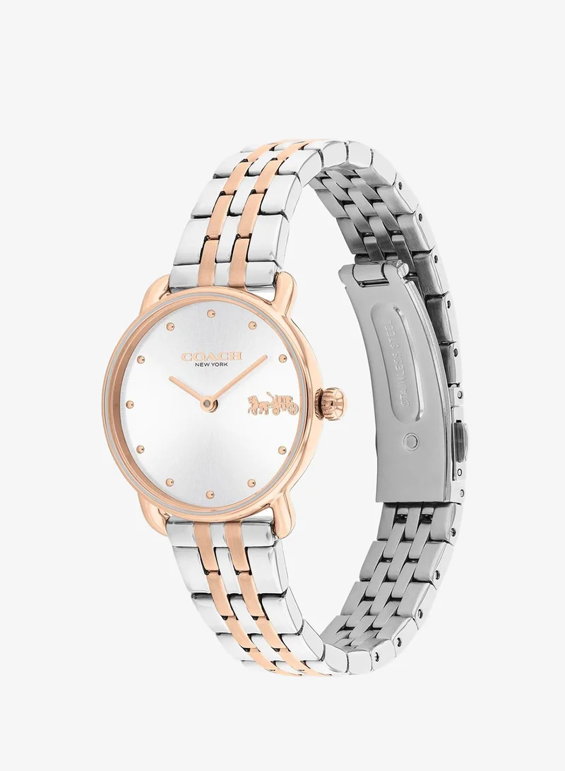 Coach  2-Hand Elliot Collection Quartz Movement Watch For Women With Two-Tone Stainless Steel Bracelet - 14504304 for Women | Best Price UAE