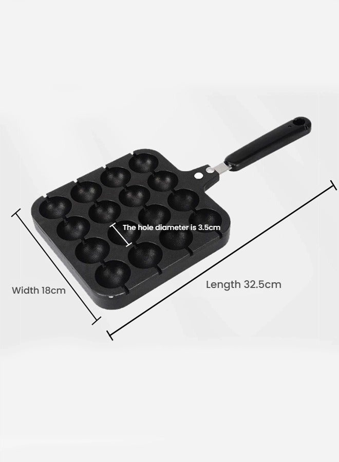 16 Hole Octopus Balls Grill Tray Home Aluminum Baking Tray Uncoated Non-Stick Pan Non-Stick Egg Waffle Mold - Image 4