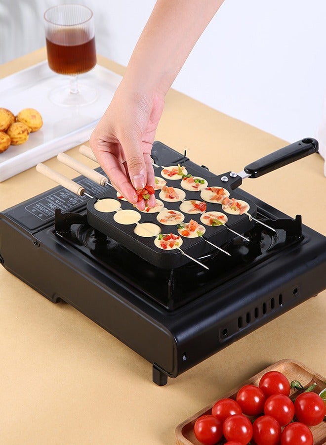 16 Hole Octopus Balls Grill Tray Home Aluminum Baking Tray Uncoated Non-Stick Pan Non-Stick Egg Waffle Mold - Image 3