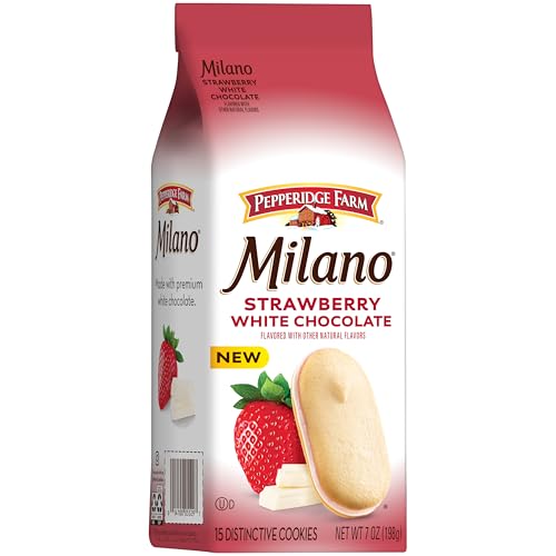 Pepperidge Farm Milano White Chocolate Strawberry Flavored Cookies, 7 Oz Bag - Image 5