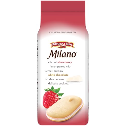Pepperidge Farm Milano White Chocolate Strawberry Flavored Cookies, 7 Oz Bag - Image 4