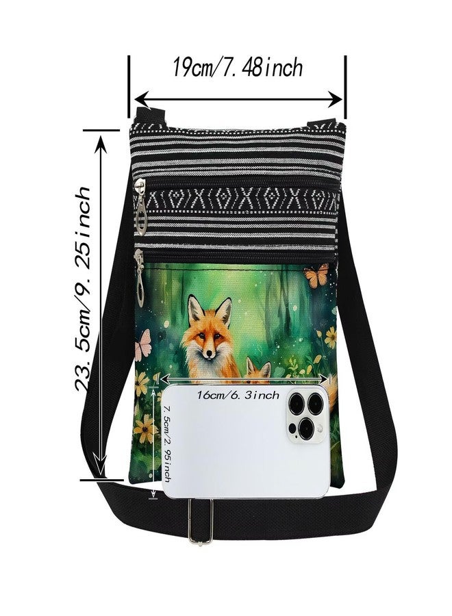 XiaoGalaee Forest Fox Print Messenger Bag Adjustable Strap for Adult Teens Sisters Crossbody Bag Birthday Holiday Gift Idea​​ for Fox Lovers Outdoor Travel Crossbody Purse - Image 4