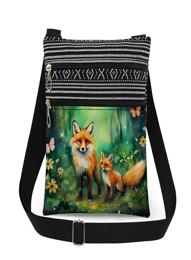 XiaoGalaee Forest Fox Print Messenger Bag Adjustable Strap for Adult Teens Sisters Crossbody Bag Birthday Holiday Gift Idea​​ for Fox Lovers Outdoor Travel Crossbody Purse - Image 1
