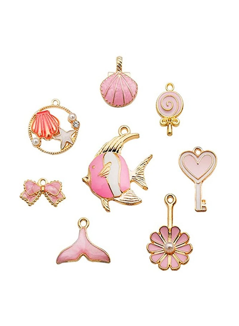 SYOSI charm pendant 30 pieces 10mm-30mm mixed enamel pendant DIY necklace bracelet jewelry production - Image 4