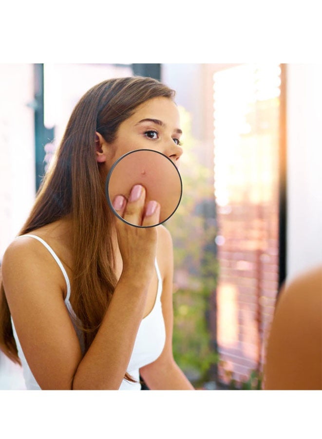 FASHION MANIA 30X Magnifying Mirror, Small Round Frameless Black Mirror with Suction Cup, 8.8 x 8.8 cm, Wall Mount, Modern Bathroom Makeup Grooming - Image 2