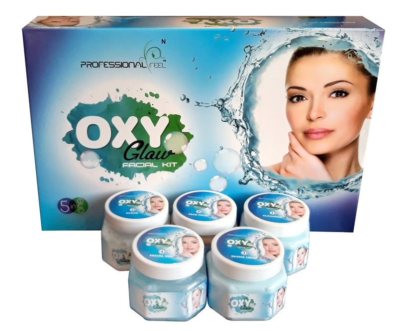 professional feel Oxy Glow facial kit for women men all type skin solution set of 5 500 gm - Image 3