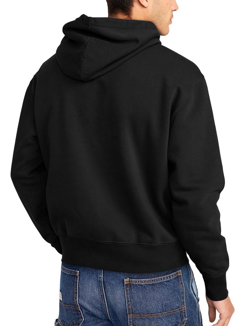 Hat and Beyond Mens Ultimate Heavyweight Hoodie Sweatshirt Fleece Essentials Pullover XS-5XL (Medium, Black) - Image 2