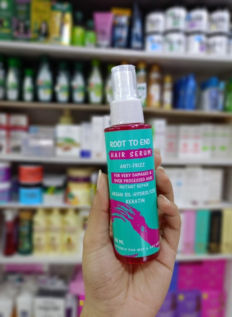 رووت تو إند الاصلي سيروم للشعر مضاد للتجعد للشعر التالف جدًا والمعالج - 120 مل - Image 2