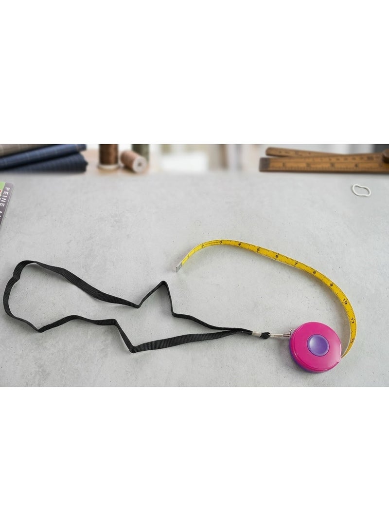1.5M Retractable Tape Measure with Hanging Clip, Practical and Lightweight for Easy Carrying and Use in Home and Professional Measurement multicolor - Image 1