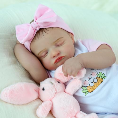 KSBD Realistic Reborn Baby Girl 20 inch Full Vinyl Lifelike Newborn Baby Dolls Realistic Real Life Baby Dolls Gift Set for Kids Age 3 - Image 1