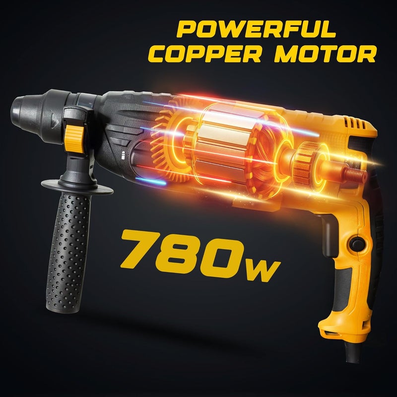 IBELL TOOLS iBELL-VORMIR Rotary Hammer Drill Machine VR26-26, SDS Chuck,780W,900RPM,26MM - Image 5