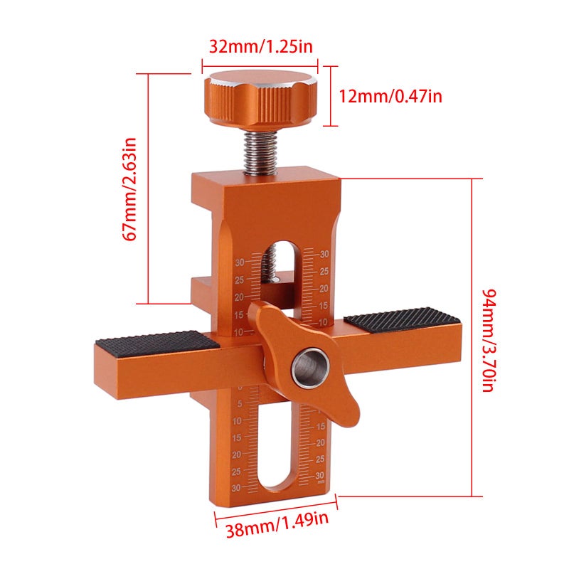 JCFANTS Cabinet Door Positioning Tool, Adjustable Cabinet Door Installation Positioner, Aluminum Cabinet Door Mounting Jig for Installing Frameless Cabinets for Face Frame - Image 2