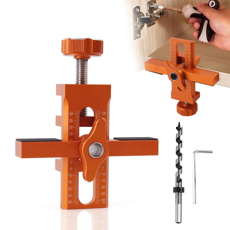 JCFANTS Cabinet Door Positioning Tool, Adjustable Cabinet Door Installation Positioner, Aluminum Cabinet Door Mounting Jig for Installing Frameless Cabinets for Face Frame - Image 1