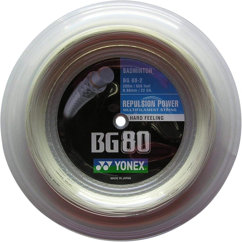 YONEX BG 80 Black Multifilament Badminton String - 200m - Image 1