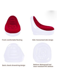 XiuWoo 2 Pack Foldable Portable Inflatable Bean Bag Chair, Lazy Sofa, Inflatable Couch, Inflatable Sofa, Inflatable Seat, Air Furniture Set with Footrest, Air Pump for Indoor, outdoor  - Image 2