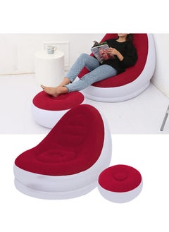 XiuWoo 2 Pack Foldable Portable Inflatable Bean Bag Chair, Lazy Sofa, Inflatable Couch, Inflatable Sofa, Inflatable Seat, Air Furniture Set with Footrest, Air Pump for Indoor, outdoor  - Image 5