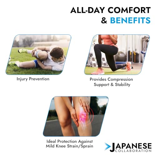 Gochamps Premium Neoprene Knee Sleeve Support for Fitness, Weightlifting, Cross Training, Hiking, Gym, Squats & Workouts, Japanese Collaboration, XL (45-48 cm, Pack Of 1) - Image 4