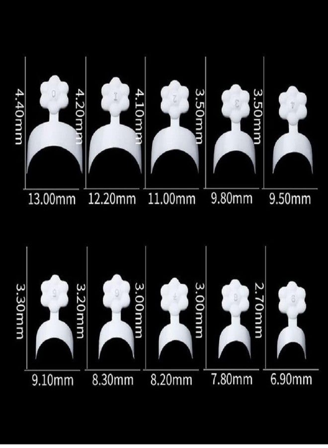 Brille Bee False Nails - Artificial Clear DIY Toe Nails for Nail Art, Includes Storage Box" (French Short Natural, 1) - Image 2