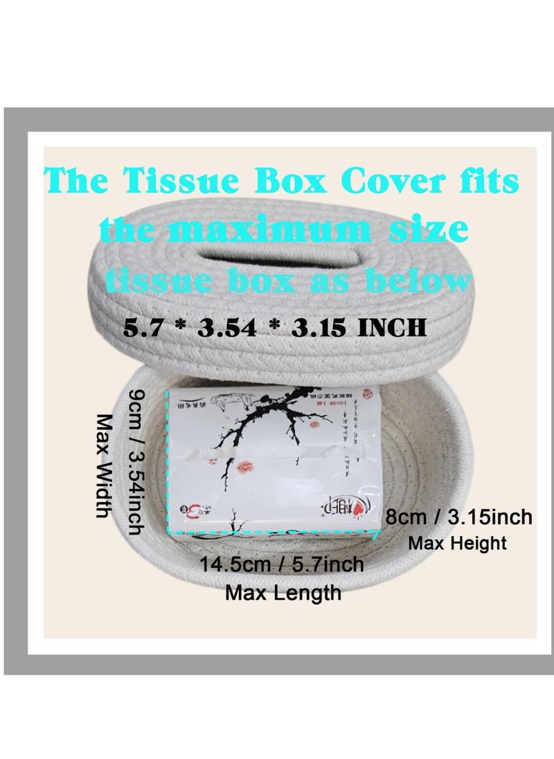 Generic - Cotton Facial Tissues Boxes, Oval Shape Tissue Holders, Suitable for Home Office Table Caramel (Khaki) - Image 1