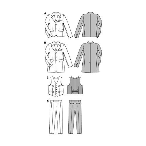 Burda Style 6871 Steampunk Men's Suit and Vest Sewing Pattern Sizes 34-50 - Image 3
