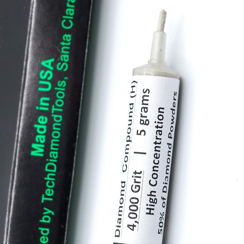 TechDiamondTools Diamond Polishing Compound Polishing Paste USA Made 4,000 Grit 2-4 Microns for Marble Glass Metal Rock Jewelry Resin Silver Chrome Gemstone with High Concentration of Diamond Powder - Image 1