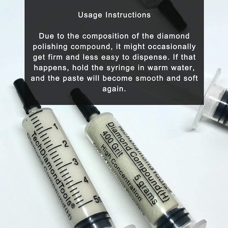 TechDiamondTools Diamond Polishing Compound Polishing Paste USA Made 4,000 Grit 2-4 Microns for Marble Glass Metal Rock Jewelry Resin Silver Chrome Gemstone with High Concentration of Diamond Powder - Image 5