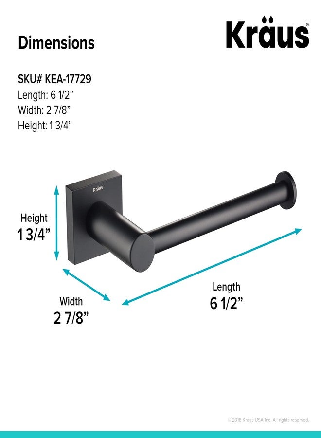 KRAUS Ventus Bathroom Toilet Paper Holder, Matte Black Finish, KEA-17729MB - Image 2