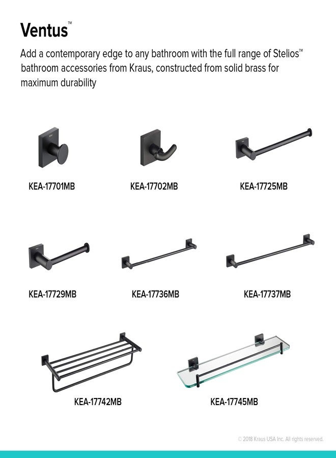 KRAUS Ventus Bathroom Toilet Paper Holder, Matte Black Finish, KEA-17729MB - Image 4