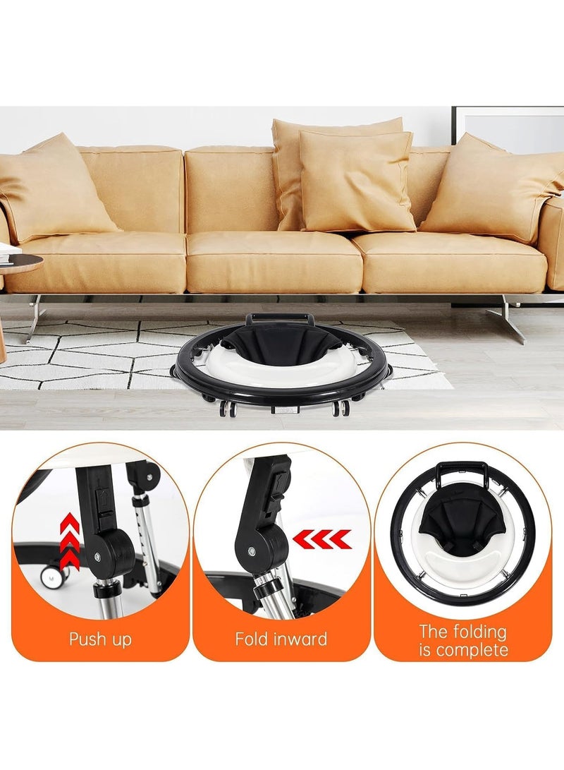 تابيت مشاية أطفال، مشاية أطفال قابلة للطي، مشاية أطفال قابلة للطي بارتفاع قابل للتعديل مع عجلات، مشاية أطفال صغار، مشاية أطفال مضادة للسقوط - Image 5