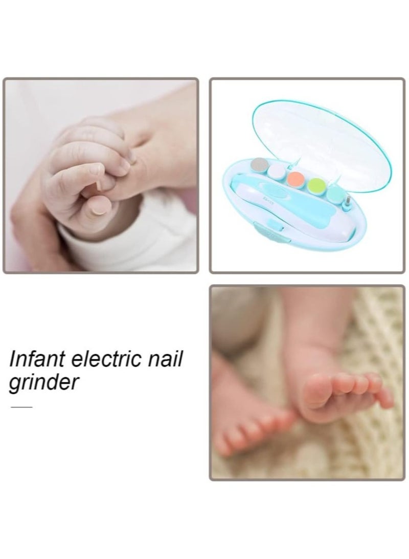 إلترازون Baby Nail Trimmer Electric Baby Nail File 6 in 1 Baby Nail File Clipper with Led Light and Grinding Heads for New Born Infant Toddlers Adults - Image 3