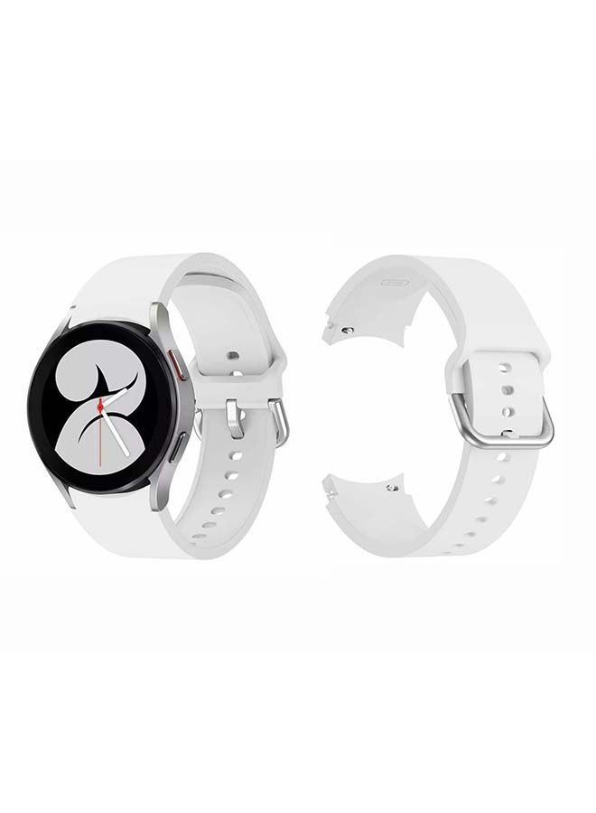 NIBEMINENT Replacement Band For Samsung Galaxy Watch 4 White - Image 2