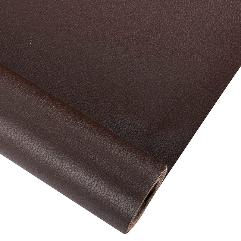 ONPRIX 60 x 30 cm Large Leather Repair Patch for Couches- Self-Adhesive Waterproof PU Leather Kit for Sofa Car Seats Drivers Seat Vinyl Chairs Furniture Handbags Jackets Fix Tear (Brown) 2 Pcs - Image 1