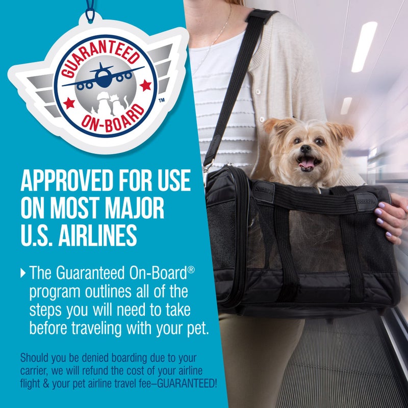 Sherpa Original Deluxe Travel Pet Carrier, Airline Approved & Guaranteed On Board - Black, Medium - Image 4