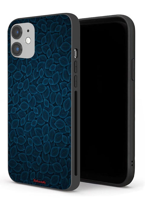 Apple iPhone 12 Protective Case Digital Art Leaves Pattern