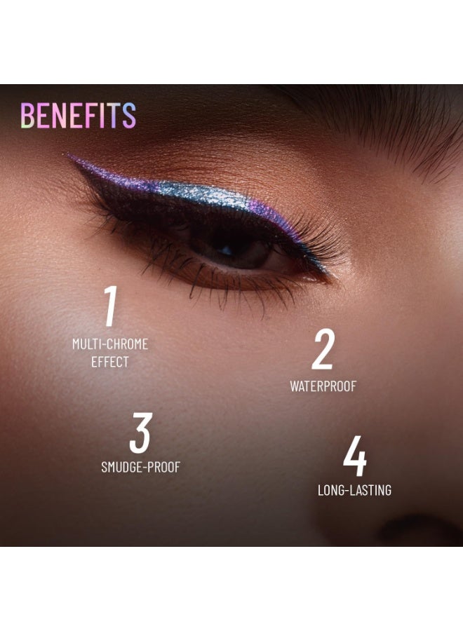 Swiss Beauty Holographic Shimmery Eyeliner | Waterproof, Smudge proof, Long lasting eyeliner with easy application | Shade- Coloured Earth, 0.2g - Image 3